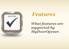 iPhone Garage Door App - Features